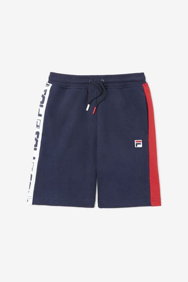 Fila Cotton Athletic Boy's Shorts - Navy,NZ 904-48512